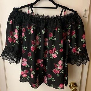 Floral off the shoulder Top